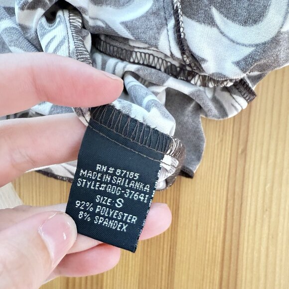 Y2K Ruby Rox Brown Floral Mini Dress Ruched Halter Fairy 90s Asymmetrical Hem S - Picture 6 of 10